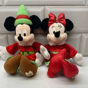 Mickey and Minnie 2006 Christmas Collector Plush